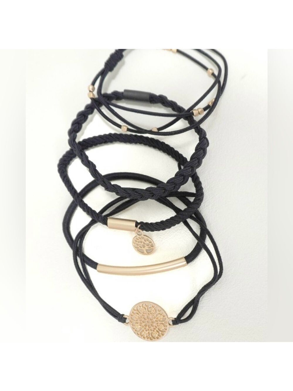 Bracelet/Hair Tie Set, 5 piece NEW - Picture 6 of 6